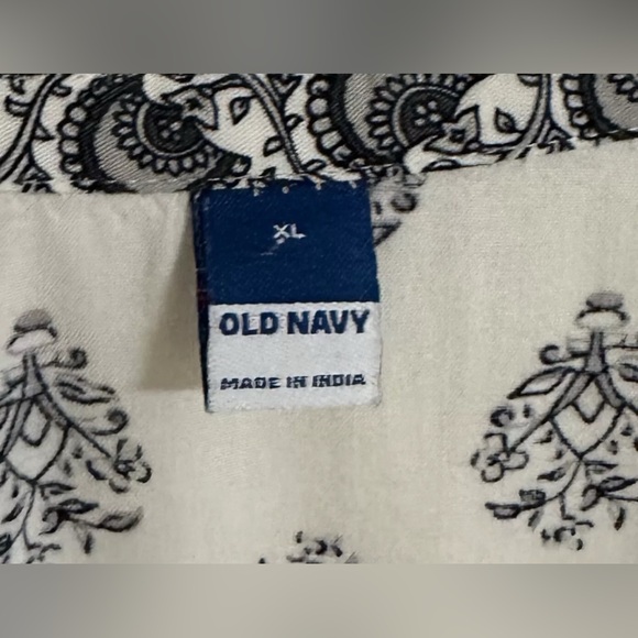 Old Navy Long Sleeve Printed Poet Swing Blouse XL Pre-owned - Picture 2 of 7